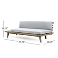 Hillcrest 2 Seater Sofa Left Side Gray Acacia Wood