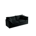 Modern Sofa Couch, 3 Piece Set Extra Deep Seat Sectional Sofa For Living Room, Oversized Sofa, 3 Seat Sofa, Loveseat And Single Sofa, Black Chenille Green Chenille 6 Seat