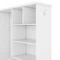 Multi Functional Hall Tree With Storage Shelves Drawers And Cabinet, Elegant Hallway Shoe Cabinet With Bench, Modern Coat Rack With Hooks For Hallway Entryways, White Soft White Particle Board Mdf