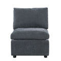 Modern Upholstered Middle Module For Modular Sectional,Sectional Sofa Couch Accent Armless Chair, Chenille Grey Grey Fabric 1 Seat