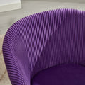 Ts Stripe Dinding Chair 1Pc Purple Purple Velvet