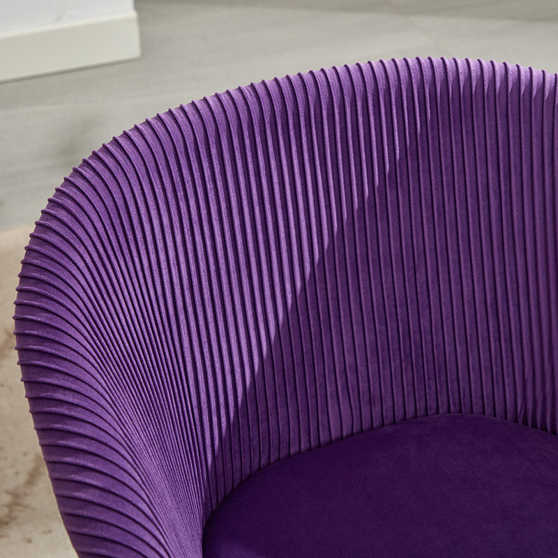 Ts Stripe Dinding Chair 1Pc Purple Purple Velvet
