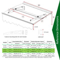 Da5934C Series Door Window Awning Canopy Made Of 0.137Inch Thick Crystal Solid Polycarbonate Sheet And Aluminum Alloy With Valance In Size Of 59