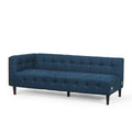 Sofa Navy Blue Fabric 6 Seat