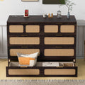Full Size Murphy Bed With Large Drawers,Espresso Full Espresso Plywood
