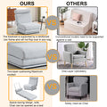 Single Sofa Chair Foldable Single Sofa Bed With Pillow,Portable Foldable Sofa Bed,Leisure Sofa Chair,Easy To Store,Made Ofand Wearable Linen Light Grey Blue Primary Living Space Modern Foam Linen