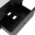 24 Inch Wall Mounted Bathroom Vanity With 2 Drawers Ideal For Small Bathrooms Black Bathroom Mdf