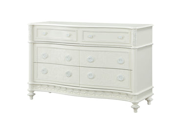 Dorothy Dresser, Ivory Finish Bd02269 Ivory Wood