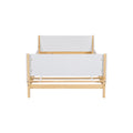 Twin Bed With Headboard, Footboard, Safeguards, Built In Bed End Book Storage Rack ,White Twin White American Design Pine