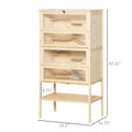 Pawhut 5 Tier Wooden Hamster Cage Mice Habitat Rat Habitat With Openable Top, Front Door And Storage Shelf Natural Wood Wood