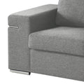 Gianna Light Gray Woven Fabric Arm Chair Light Gray Fabric