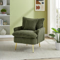 24003 Seat Office, Home, Children'S Use, Princess Chair, Leisure Chair Green Corduroy