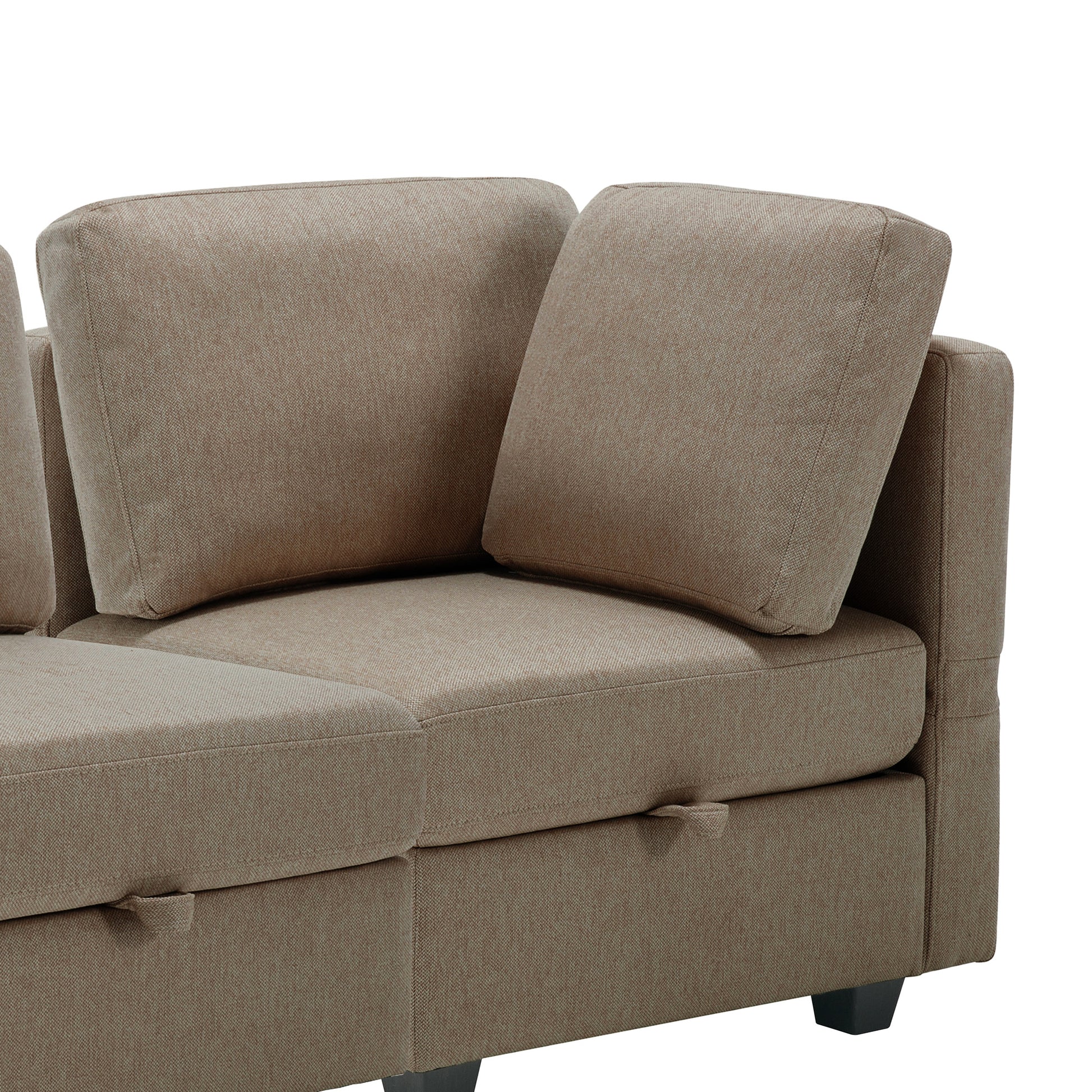 4 Seat Sofa Bed Upholstered Sofa Sleeper, Space Saving Sof Bed2 Seat Sofa With Storage Space Under Seatsall Arms And Backs Adjustabled For Ultimate Comfort Seating Brown Brown Polyester 4 Seat