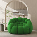 47'' Lazy Floor Sofa, Curved Bubble Chair, Oversized Single Bubble Sofa, Modern 3D Bubble Bean Bag Chiar Sofa For Living Room, Office, Apartment, Reading Room Green Green Fabric 1 Seat