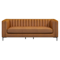 Angelina Cognac Pu Leather Sofa 84