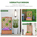 Outsunny Wooden Raised Garden Bed With Trellis, 46