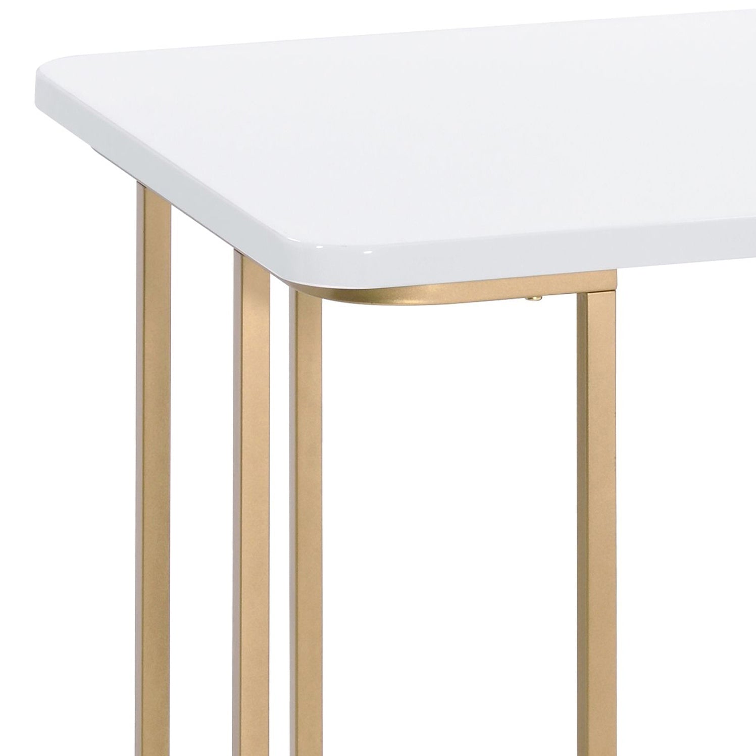 White And Gold Writing Desk White Gold Computer Desk Office Rustic Rectangular Desk Wood Metal Sled