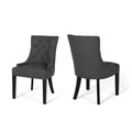 Cheney Dining Chair Kd Mp2 Set Of 2 Dark Gray Fabric