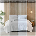 Plush To Sherpa Comforter Set King Ivory Polyester