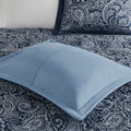 5 Piece Jacquard Bedspread Set With Throw Pillows Navy Queen Queen Navy Cotton