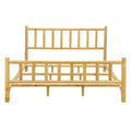 Farmhouse Log Bed Frame King Rustic Style Pure Solid Pine Cylinder Construction Bed Fits Mattresses And Box Springs, Natural Finish King Natural Pine