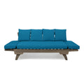 Ottavio Sofa Daybed Grey Grey Teal Wood Waterproof Fabric