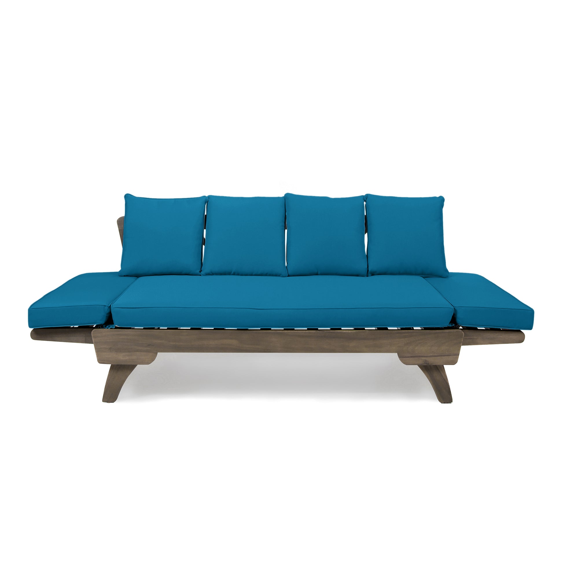 Ottavio Sofa Daybed Grey Grey Teal Wood Waterproof Fabric