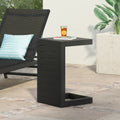 Cape Coral Alu C Shaped Table Grey Black Aluminium