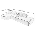 Modular Combination Living Room Sofa Set, Modern Minimalist Sofa, Free Installation Sofa, L Shaped, Italian Minimalist Tofu Block Sofa, Left Hand Facing,Terrycloth Fabric ,Green Green Polyester Primary Living Space Soft Modern Polyester 3 Seat