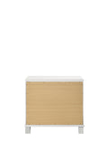 Tarian Pearl White Finish Nightstand White Acrylic,Synthetic Wood