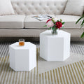 Coffee Tables,Mdf With Ash Oak Walnut Veneer Side Table Coffee Table End Table Nesting Table Set Of 2 For Living Room,Office,Bedroom, White Oak, 2Colors White Primary Living Space Modern Coffee & End Tables Mdf