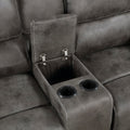 Plush Modern Living Room Sofa Set 3Pc Power Reclining Sofa Loveseat Chair Gray Microfiber Upholstery Usb Port Solid Wood Frame Furniture Gray Microfiber Wood Primary Living Space Modern Plywood,Solid Wood 6 Seat