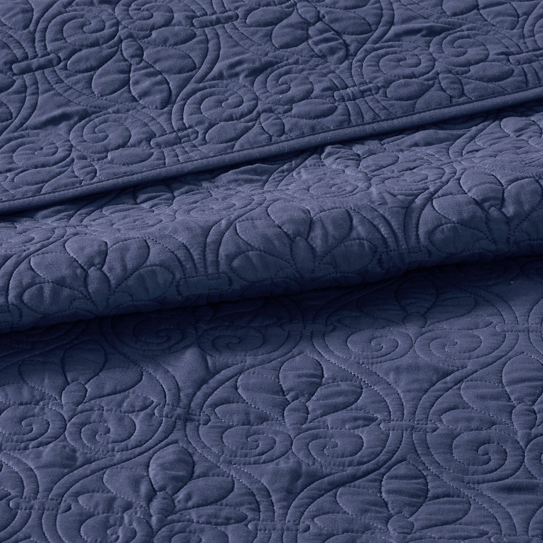 Reversible Bedspread Set Navy Twin Navy Cotton