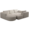 104.32*70.86 Modular Sectional Sofa Sleeper Couch, Sectional Sofa With Chaise And Ottoman, Convertible U Shaped Modular Sofa Set For Living Room, Bedroom. Memory Foam, White. Combo A B C D White Primary Living Space Soft Minimalist,Modern Memory Foam