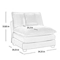 Armless Deep Seat Corduroy Single Sofa, Can Be Used With Combined With Alternative Armrest And Combined With Alrmess 2 Seater Sofas ,Green Corduroy Fabric Green Corduroy 1 Seat