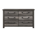 Gray Finish 6 Drawers Storage Dresser 1Pc Wooden Furniture Traditional Design Gray Wood