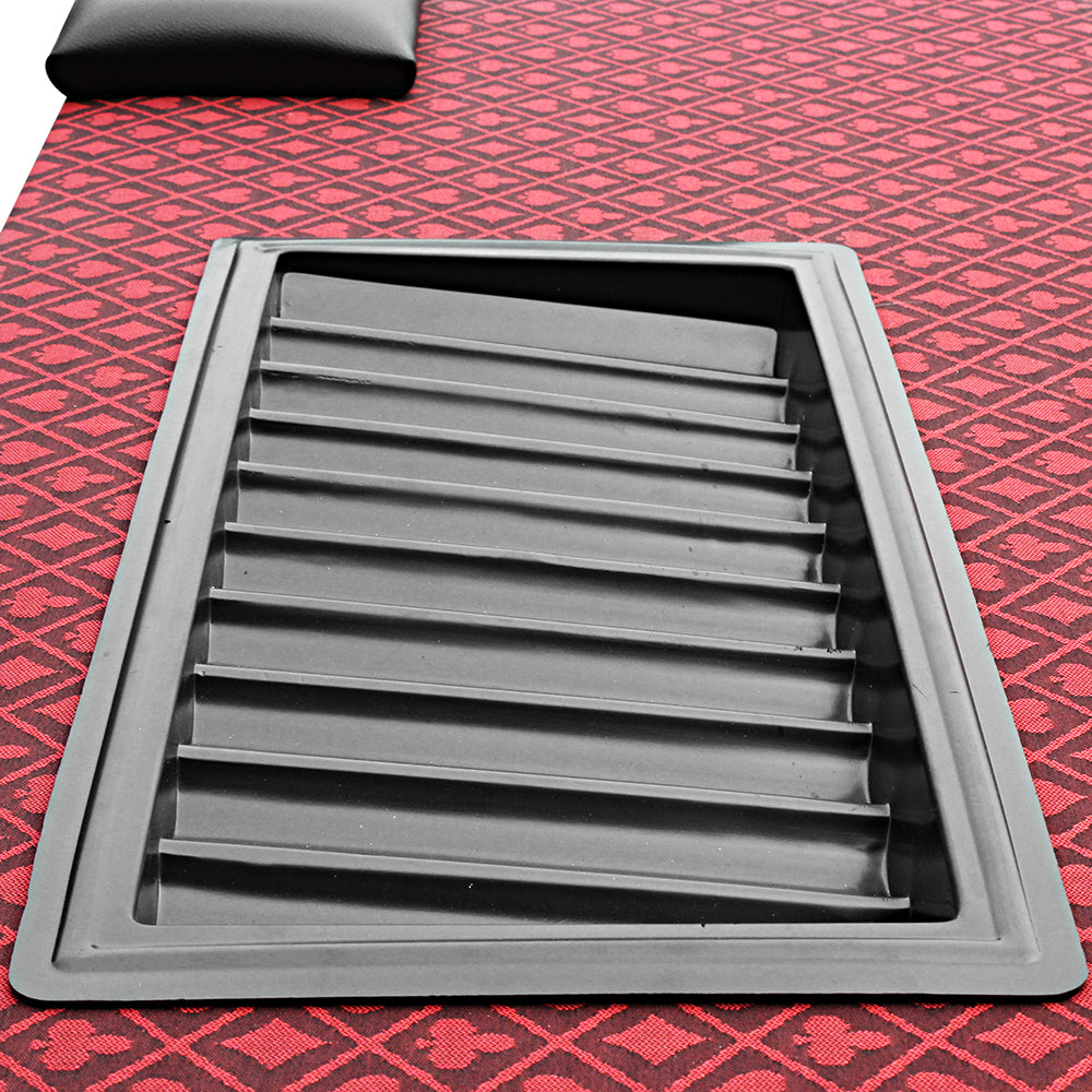 96 Inches Poker Table Model 18755 Red With Cup Holders And Chips Tray Black Primary Living Space Modern Plastic,Wood