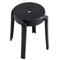 6 Pack Stackable Classroom Stools Plastic Stools Nesting Stools Colorful Round Stools Indoor Outdoor Flexible Seating Decorative Stools Chairs For Home Office School Classroom Black Black Plastic