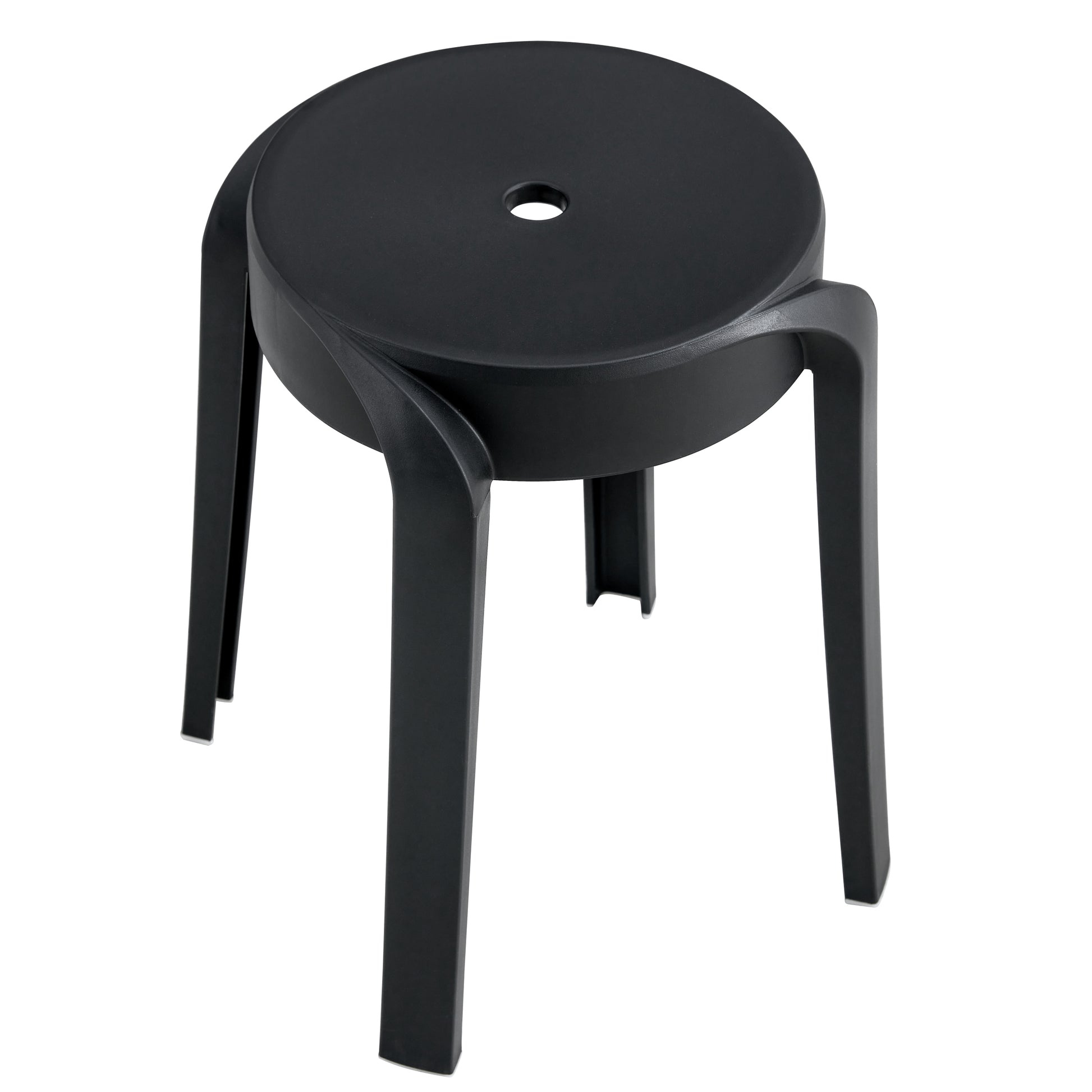 6 Pack Stackable Classroom Stools Plastic Stools Nesting Stools Colorful Round Stools Indoor Outdoor Flexible Seating Decorative Stools Chairs For Home Office School Classroom Black Black Plastic
