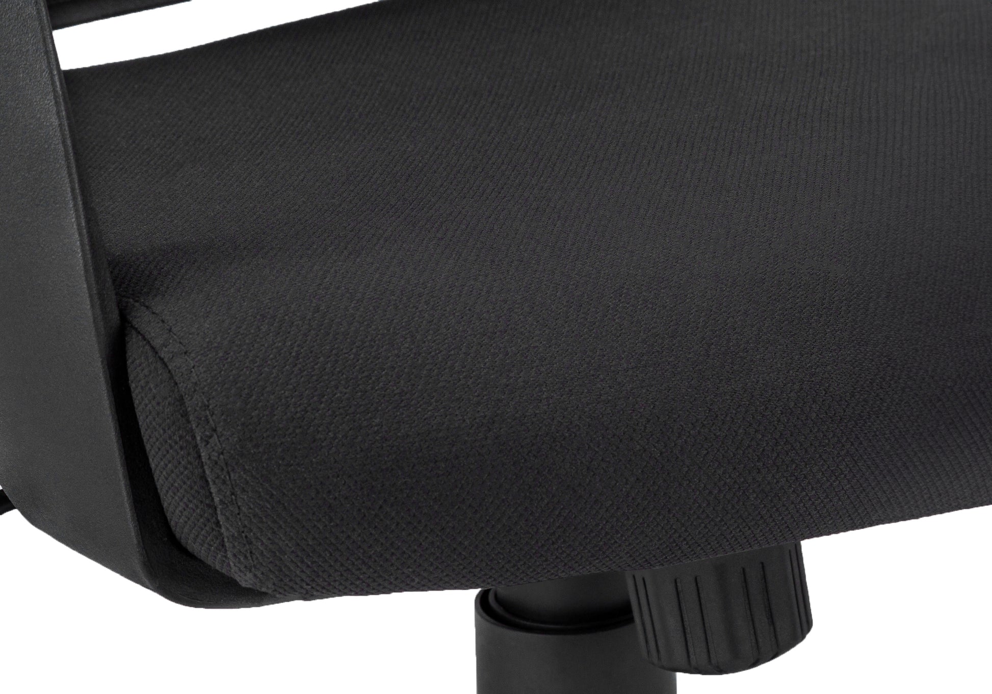 Office Chair, Adjustable Height, Swivel, Ergonomic, Armrests, Computer Desk, Work, Black Fabric, Black Metal, Contemporary, Modern Black Foam Polyester