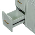 36 Inch Bathroom Vanity, Transitional Style Bathroom Cabinet With Resin Sink, Green Single Bathroom Cabinet, With 2 Drawers And 1 Adjustable Storage Shelf, 2 Soft Close Doors Green Bathroom Solid Wood Mdf Resin