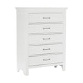 5 Drawers White Finish Chest Transitional Style Wooden Bedroom Furniture 1Pc White Bedroom Transitional Wood