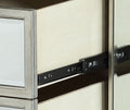 Varian Mirrored Nightstand Silver Mirror,Synthetic Wood