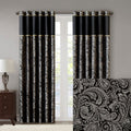 Jacquard Curtain Panel Pair 2 Pcs Window Panels Multicolor Polyester