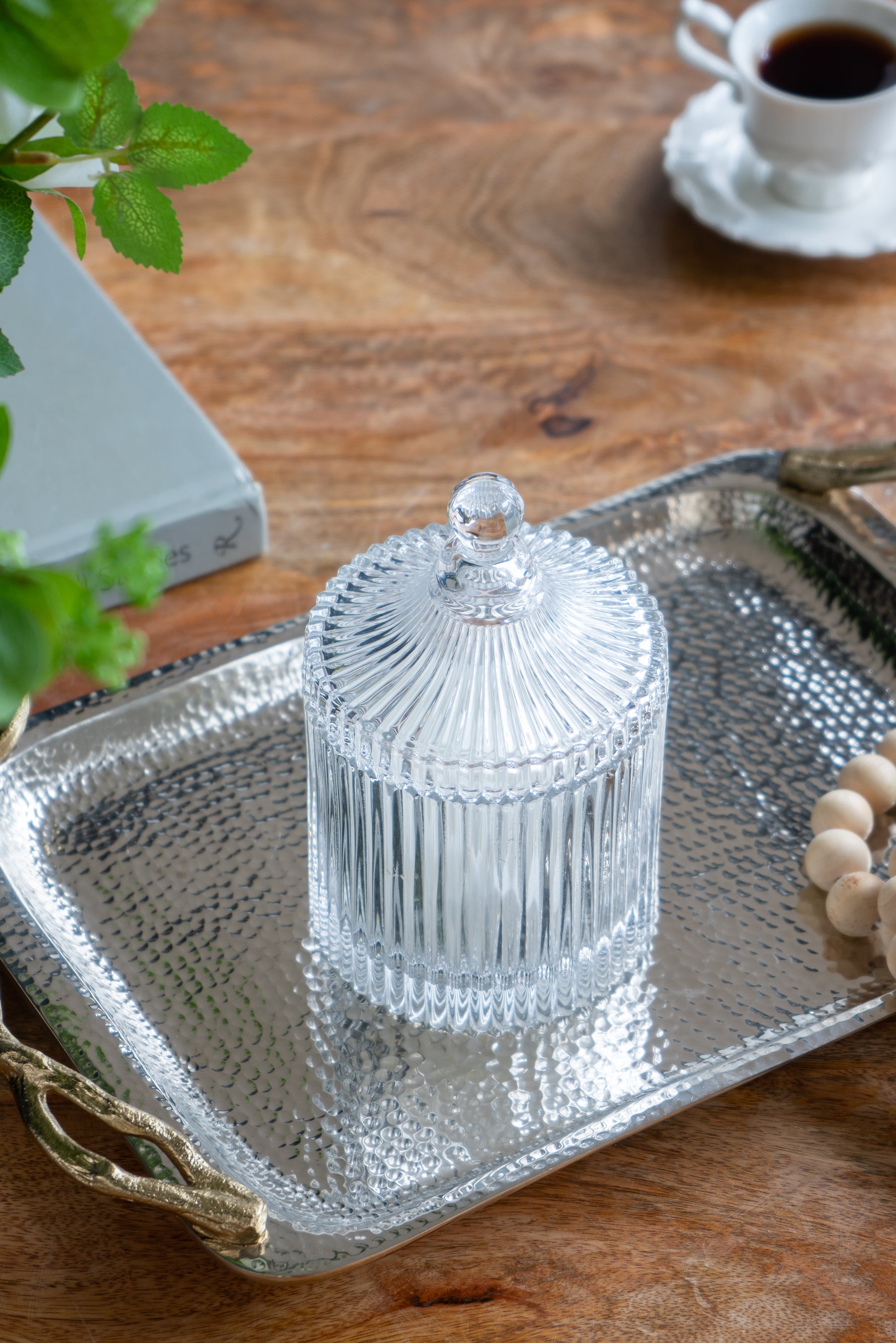 D4X6"Ancell Lidded Glass Jar Clear Glass