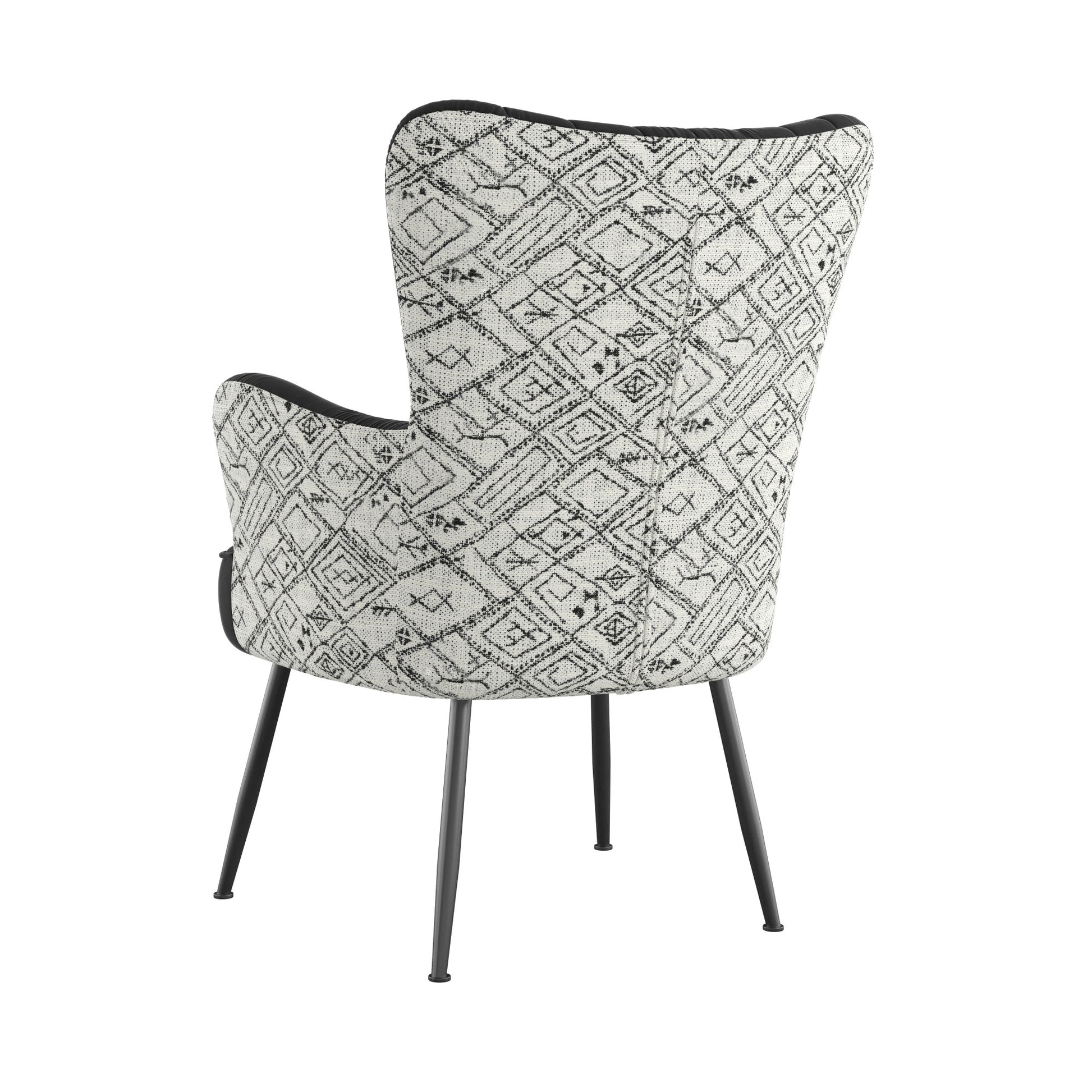 Amirra Black Accent Chair Black Foam Solid Wood