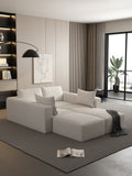 104.32*74.8 Modular Sectional Sofa Sleeper Couch, Sectional Sofa With Chaise And Ottoman, Convertible U Shaped Modular Sofa Set. Compressed Sponge, White. Combo 2A 2B 2D White Primary Living Space Soft Minimalist,Modern Foam Spring 6 Seat