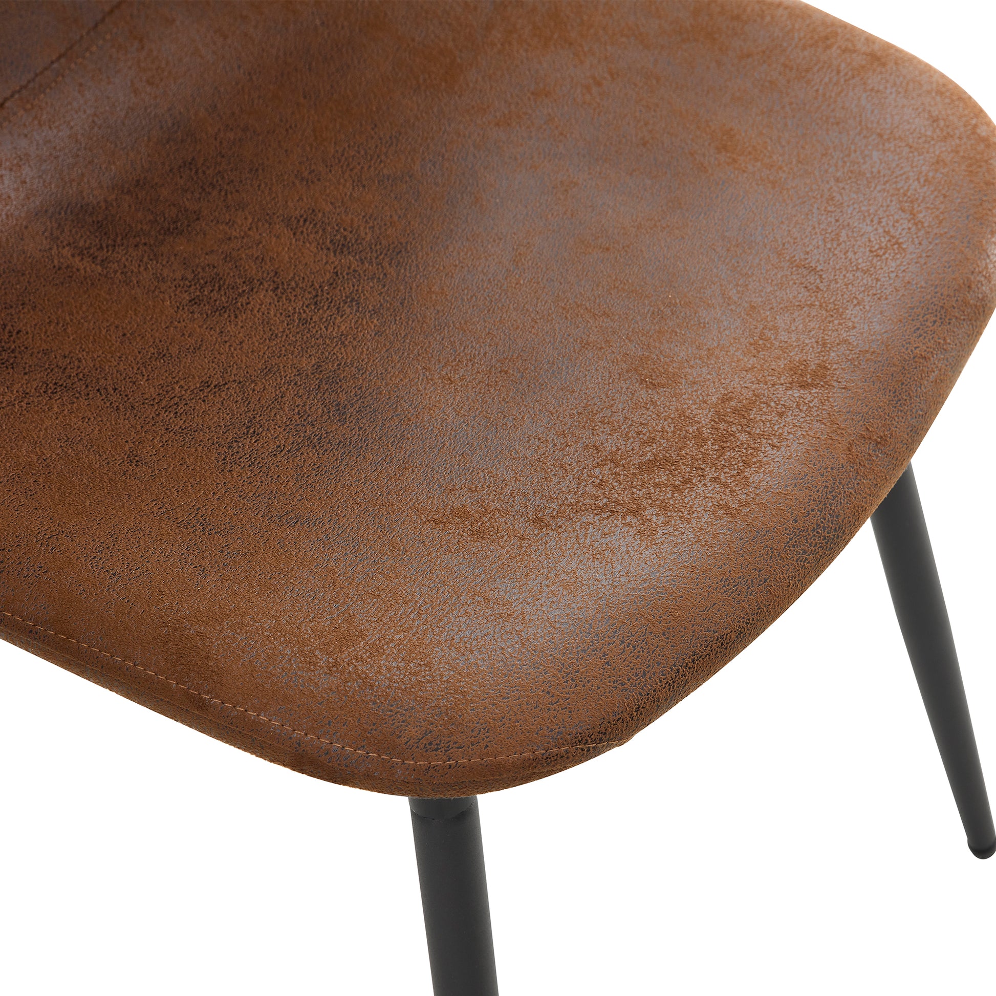 Table And Chair Set. Modern Dining Table With Mdf Top And Beautiful Mdf Legs. Comes With Brown Comfortable Chair With Seat And Metal Legs. Suitable For A Wide Range Of Decorative Styles. Brown,Wood Seats 4 Mdf