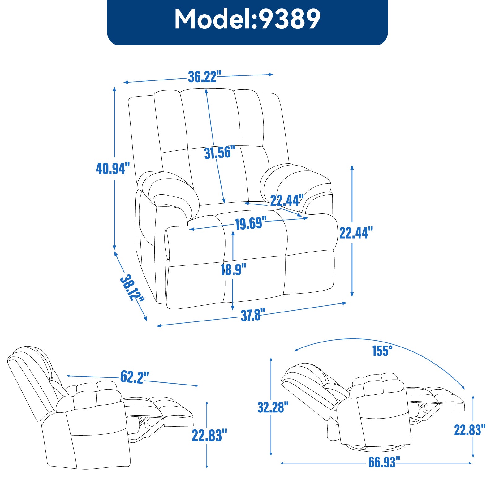 Manual Recliner Chair With Rocker And Swivel In Fabric For Living Room, Beige Beige Polyester Manual Handle Metal Primary Living Space Medium Firm Cushion Back Heavy Duty American Design Pine Pillow Top Arms Fiber Foam And Polyester Fiber Pad Fabric