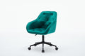 Elegent Velvet Office Chair With Wheels, Makeup Vanity Chair Height Adjustable For Teens Women Girls, Comfy Swivel Modern Leisure Armchair For Home Office, Bedroom, Study And Vanity. Green Green Primary Living Space Luxury,Modern Foam Iron